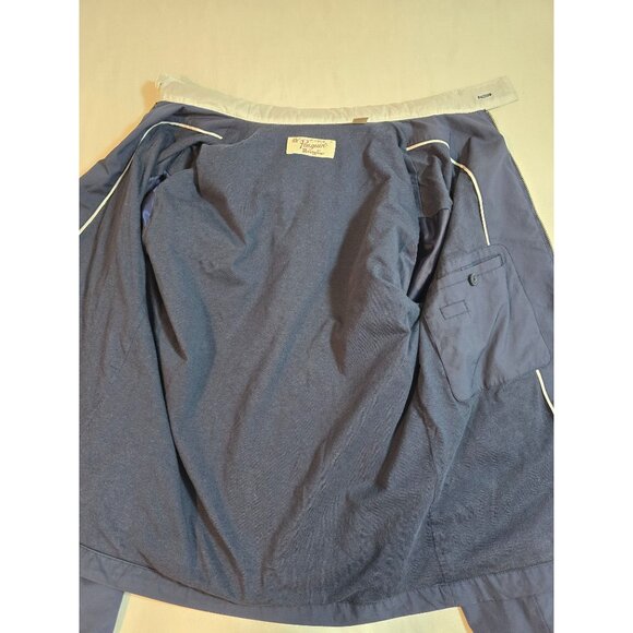 Original Penguin Navy Blue Lightweight Hoodie Jacket With Stand Collar Zip Front - Picture 9 of 16